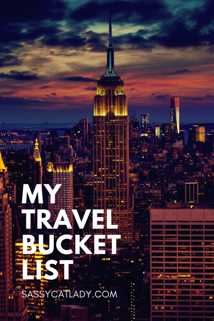 My Travel Bucket List Pinterest graphic