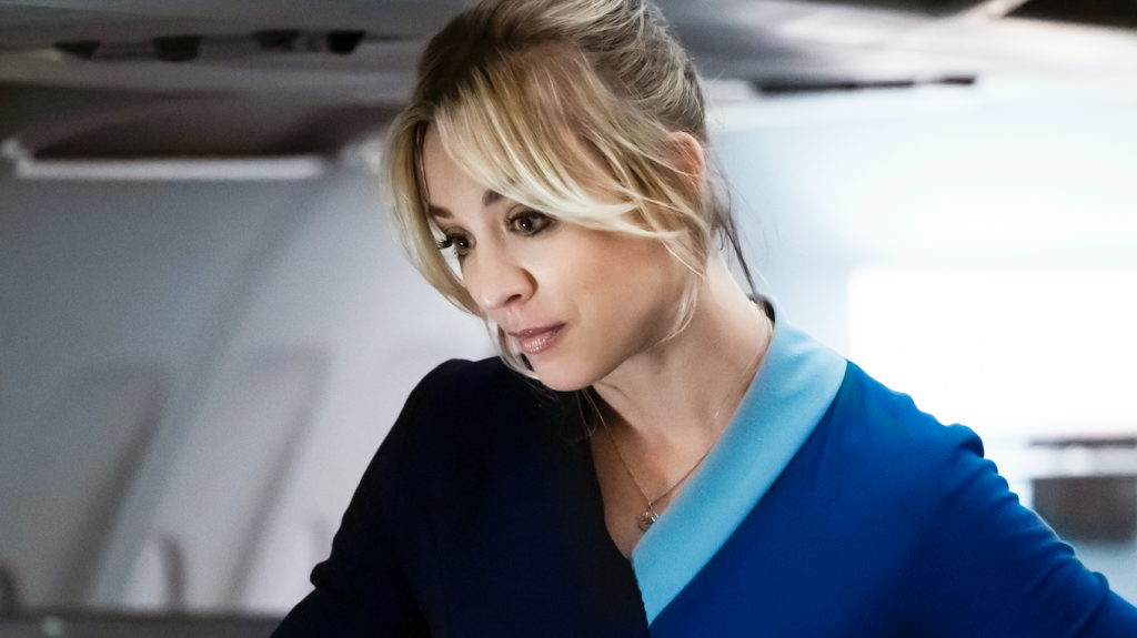 Kaley Cuoco as Cassie Bowden in The Flight Attendant