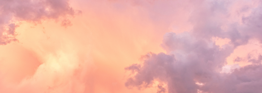 Pink and orange clouds
